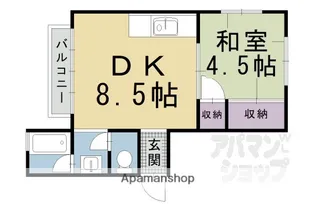 北川会館【202号室】の間取り