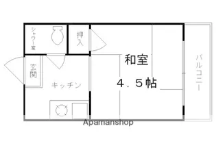 コーポ御園【302号室】の間取り