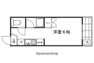 パープルバンブー【201号室】の間取り