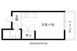 プレイル北大路ビル【504号室】の間取り