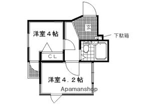 コスモ三条京阪【306号室】の間取り