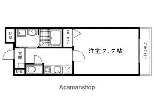 シャン・ド・フルール【3階】の間取り