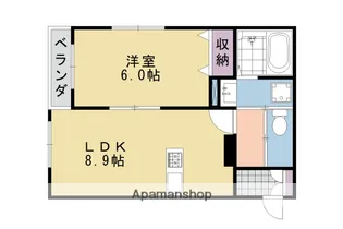 1LDKの間取り画像