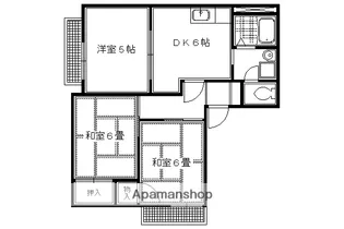 ガーデンハイツ花園【103号室】の間取り