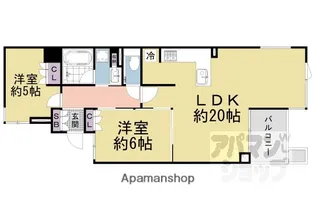 プラウド京都東洞院【511号室】の間取り