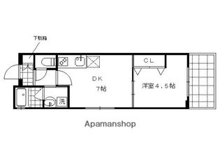 ベラジオ京都鞍馬口【401号室】の間取り