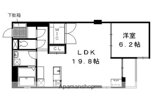 ヴィラスタジオーネ御所南【304号室】の間取り