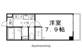 プラムズ天神【501号室】の間取り