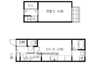 京都府京都市上京区利生町下長者町通六軒町西入【タウンハウス】の間取り
