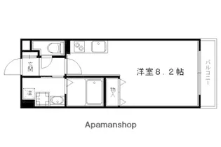 ランブラス衣笠【3階】の間取り