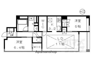 フォルム京都下鴨【304号室】の間取り
