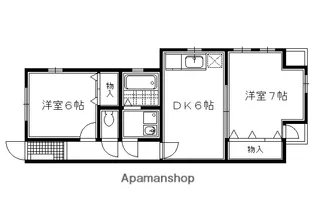 井筒屋コーポ【201号室】の間取り