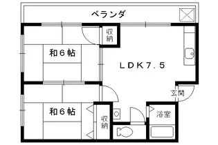 山田マンション新館【202号室】の間取り