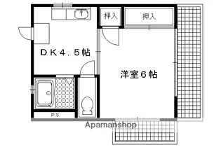 ロイヤルコーポ大同【205号室】の間取り