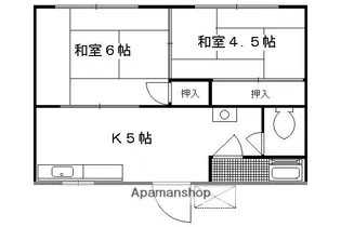 マンション竹葉【1号室】の間取り