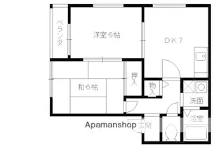 ドミール北山【201号室】の間取り