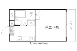 ドメーヌ南大路【104号室】の間取り