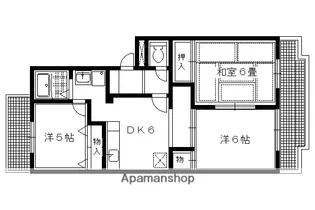 虎陽館【202号室】の間取り