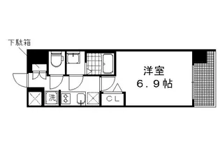 プレサンス京都二条 京華【205号室】の間取り