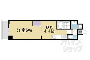 アクアプレイス京都三条朱雀【2階】の間取り