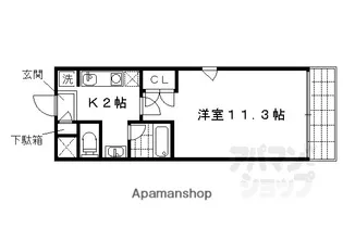 ROOTS二条城南【401号室】の間取り