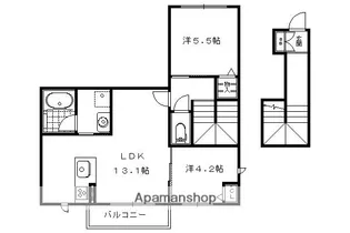 シャーメゾン ノア【201号室】の間取り