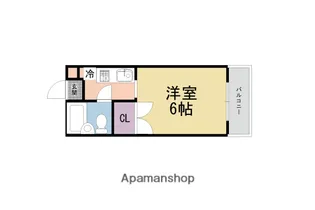 衣笠コーポ梛【106号室】の間取り