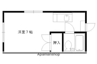 WHITE LODGE【201号室】の間取り