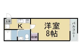 サントス堀川紫明【302号室】の間取り