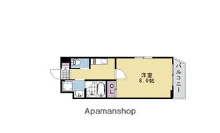 京都府京都市北区紫竹下竹殿町【マンション】の間取り