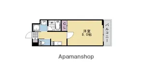 京都府京都市北区紫竹下竹殿町【マンション】の間取り