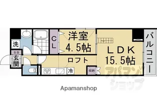 リヒトサール【401号室】の間取り