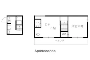 シャレー御園橋【105号室】の間取り