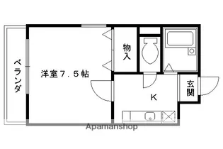 フォルム大将軍【305号室】の間取り