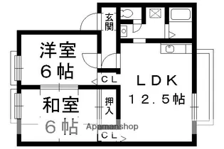 サンビレッジ大北山E棟【218号室】の間取り