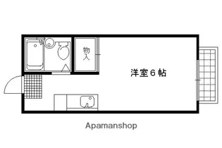 鞍馬口フラット【202号室】の間取り