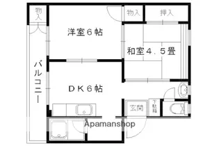 碓井マンション【401号室】の間取り