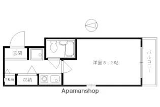 DETOM−1西陣聚楽Ⅱ【3階】の間取り
