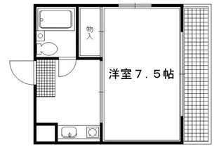 聚楽PATIO【411号室】の間取り
