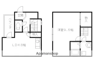 アルカス千本通【2-A号室】の間取り