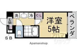 キャンパスヴィレッジ京都衣笠【1階】の間取り