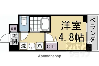 キャンパスヴィレッジ京都衣笠【2階】の間取り