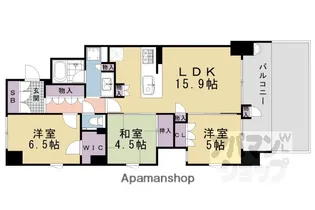 パークホームズ烏丸御池三条町【104B号室】の間取り