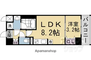 レオンコンフォート西大路御池【5階】の間取り