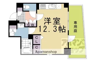 CALM姉小路通【102号室】の間取り