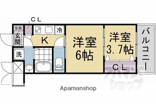 CREST TAPP京都二条【2階】の間取り