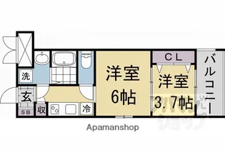 CREST TAPP 京都二条【3階】の間取り