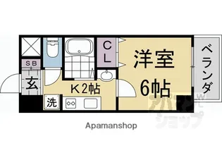 UN CASTELLO 西院【5階】の間取り