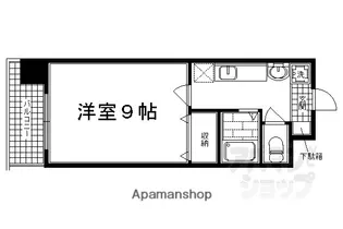 ハウスセゾン御所南【16階】の間取り