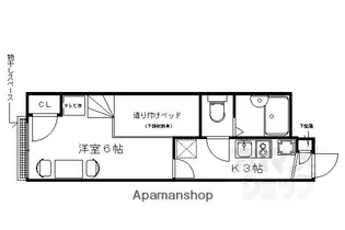 レオパレス花園【106号室】の間取り